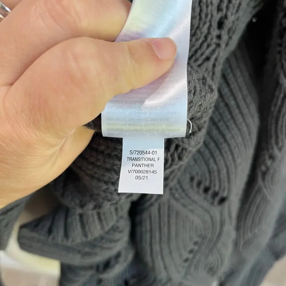 Old Navy Gray Open Knit Cardigan Casual Cozy Layering Size M - Picture 5 of 7